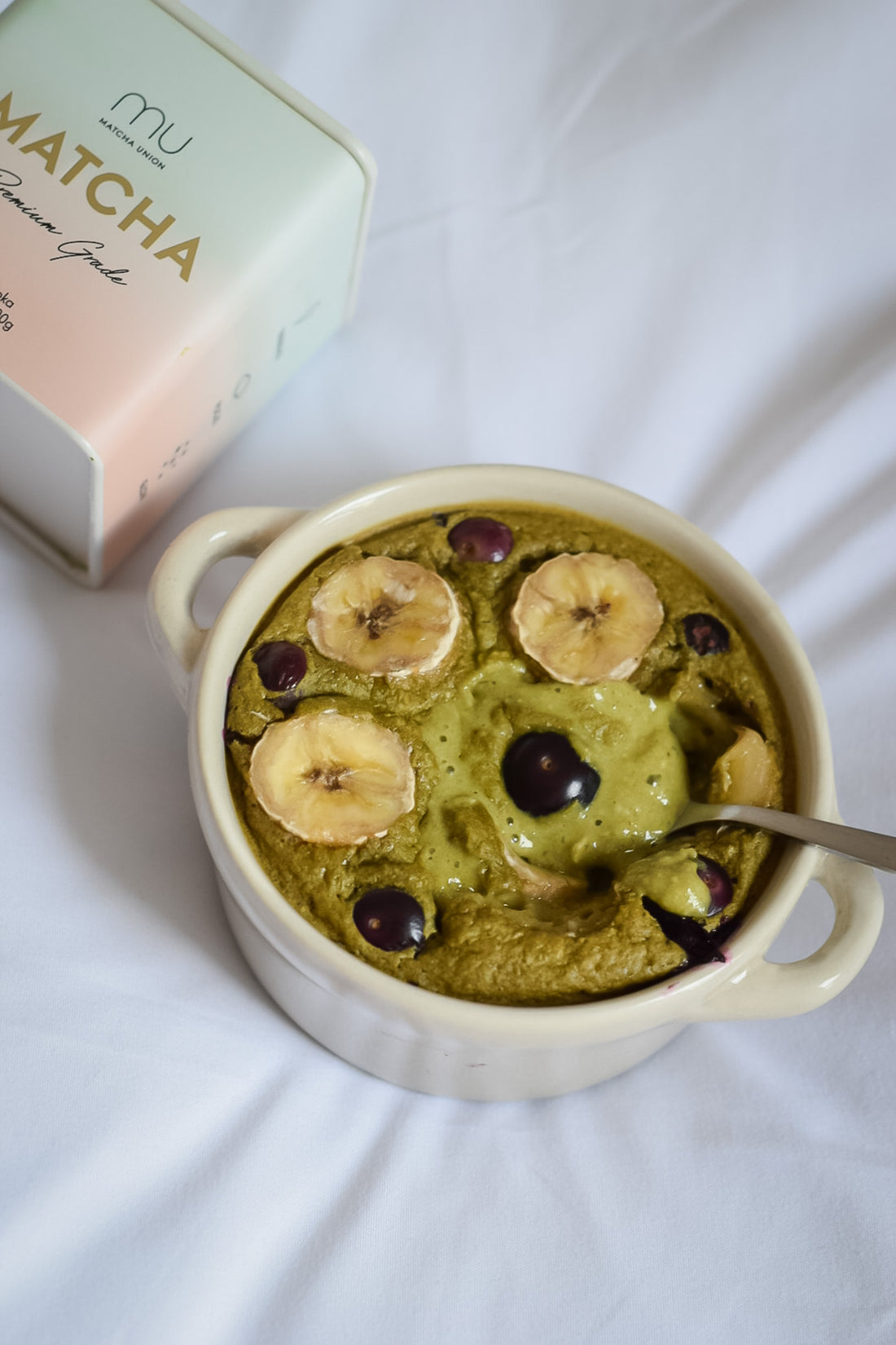 Creamy Matcha Baked Oats