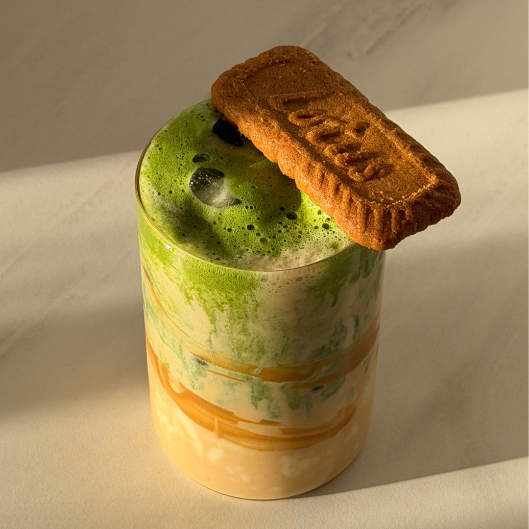 Biscoff Matcha Latte