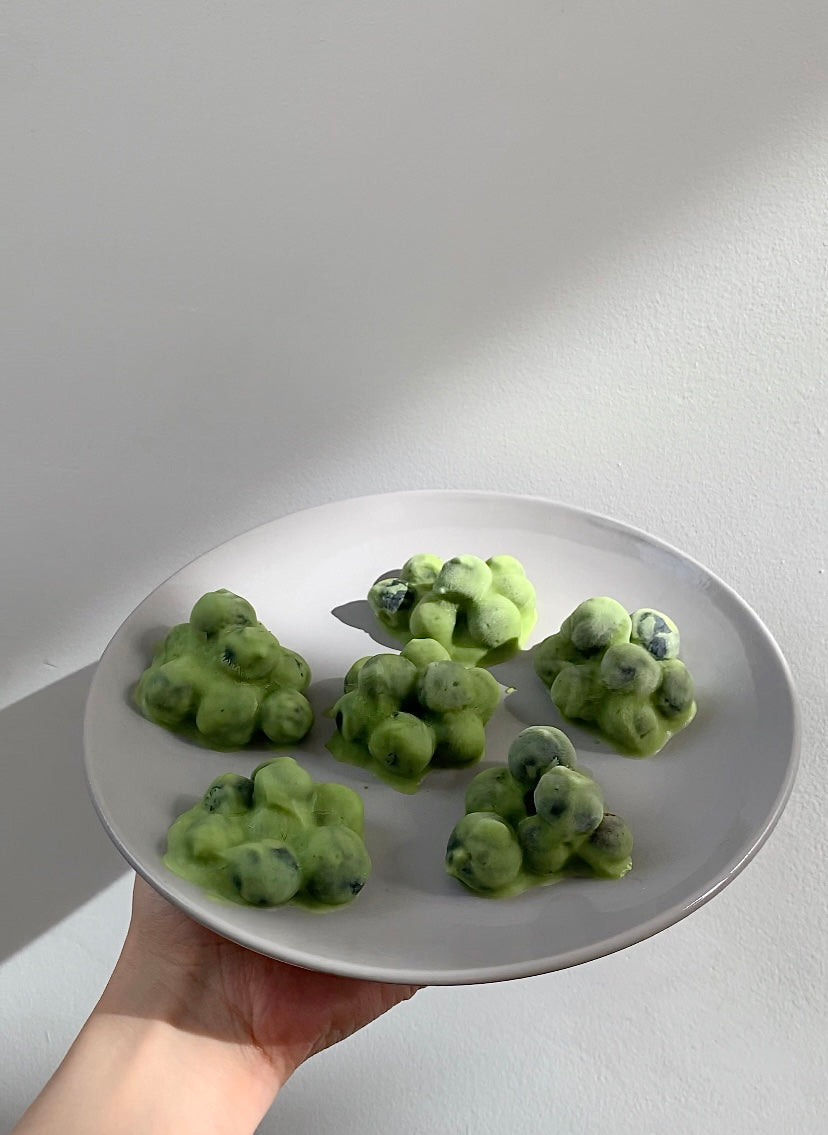 Matcha Yoghurt Covered Blueberry Bites