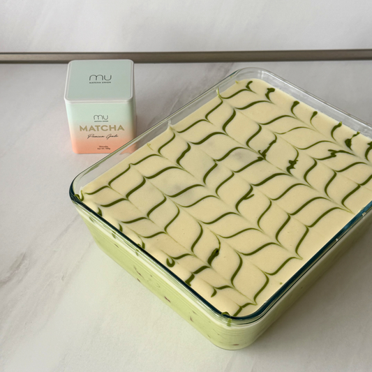 Easy, no-bake strawberry matcha dessert