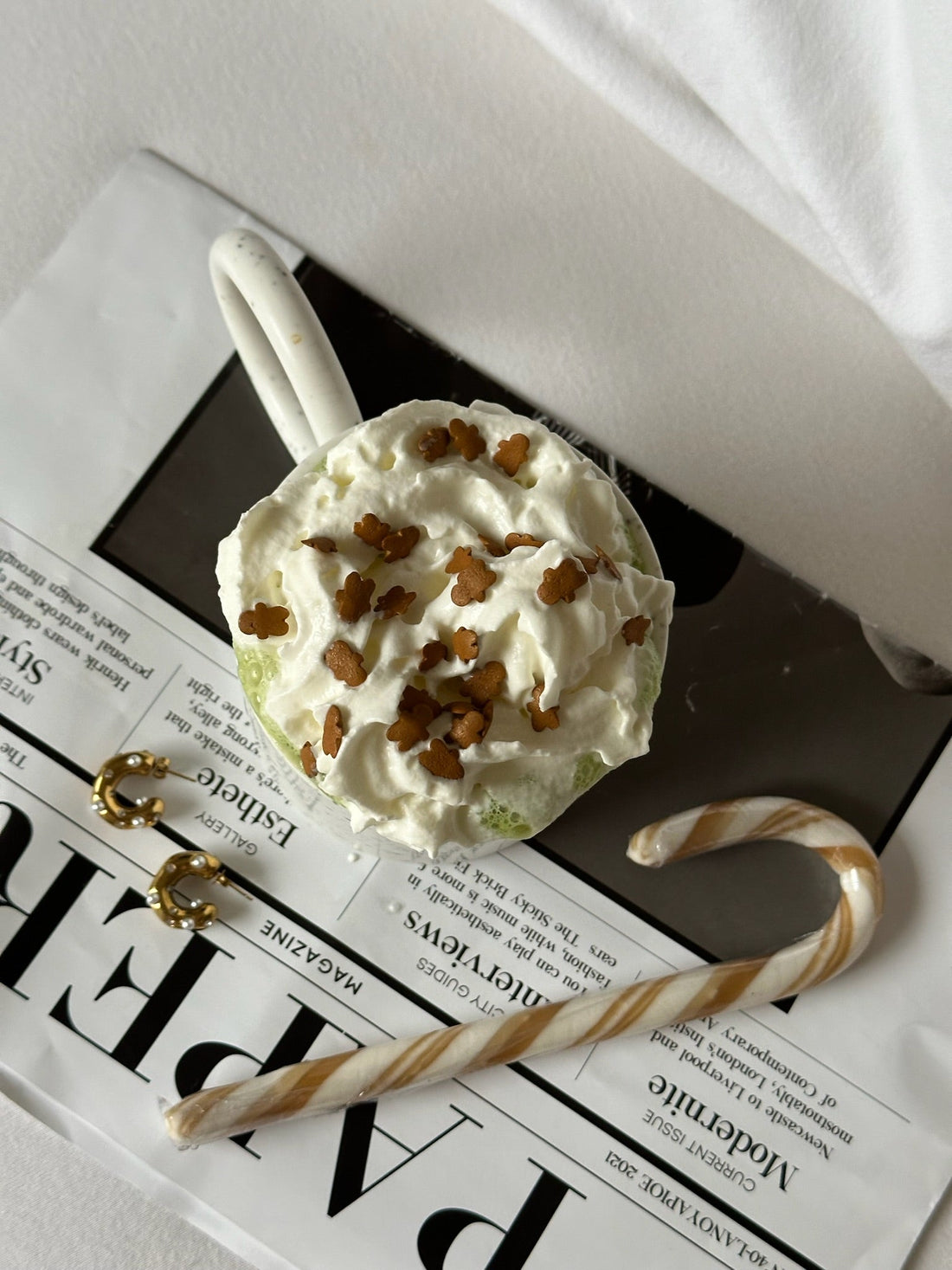 Gingerbread Matcha Latte