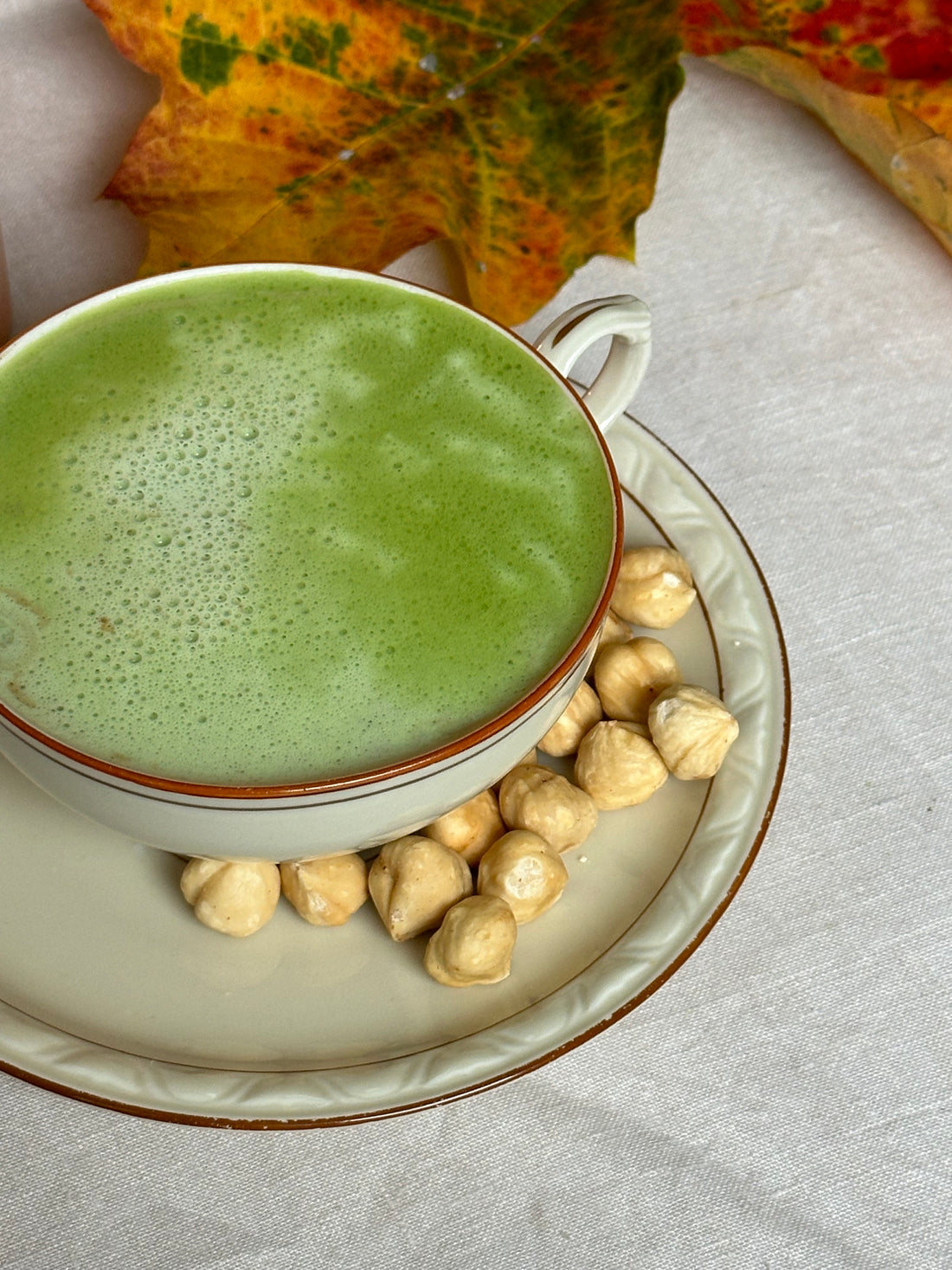 Hazelnut Matcha Latte