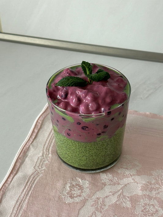 Matcha Wildberry Chia Pudding