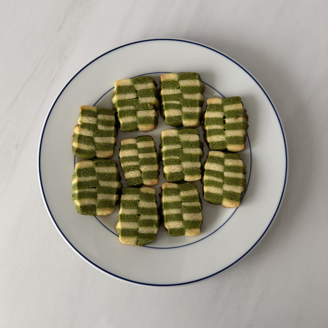 Matcha Grid Cookies