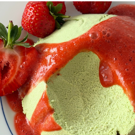 Matcha Strawberry Yogurt Bomb