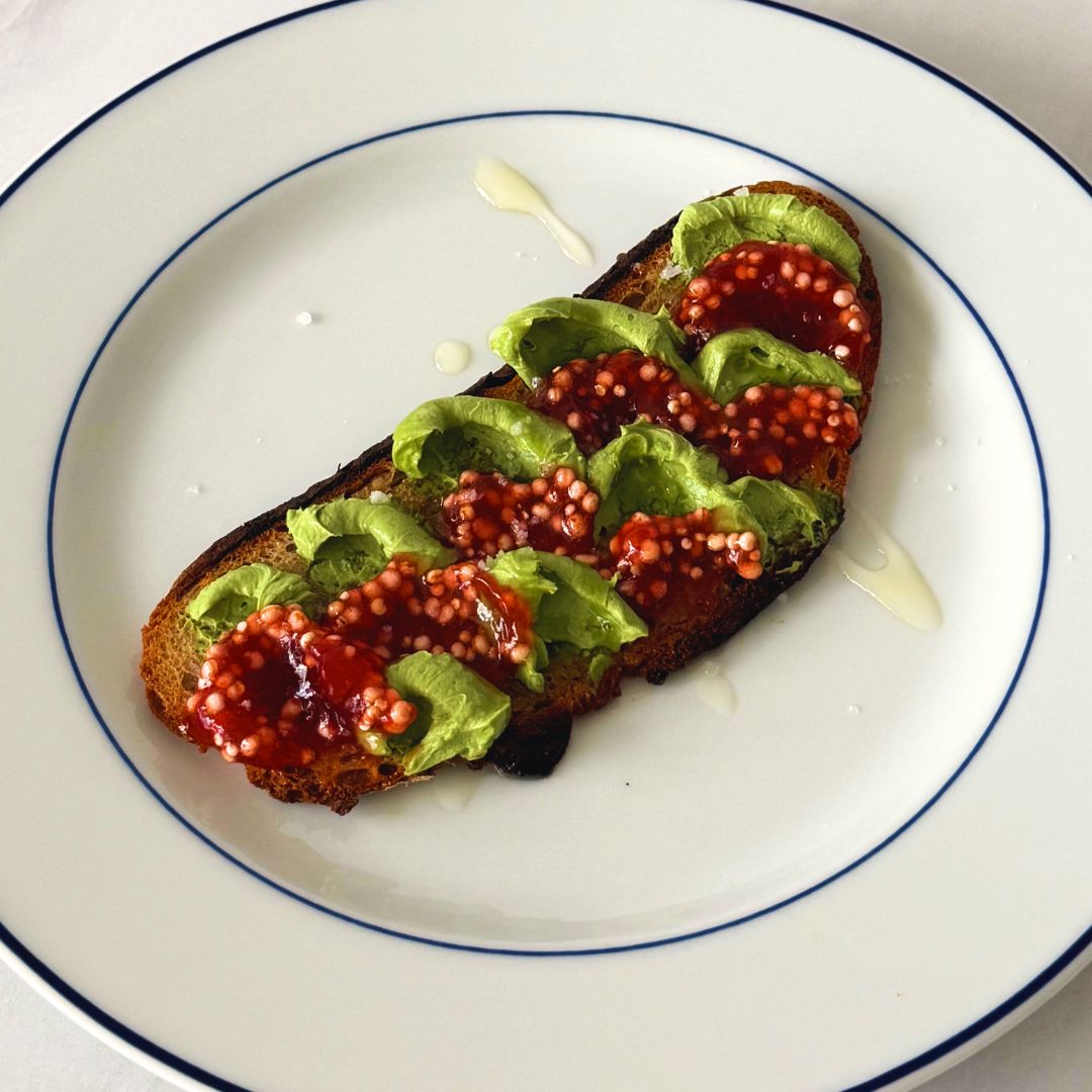 Quinoa Jam Matcha Cream Cheese Toast
