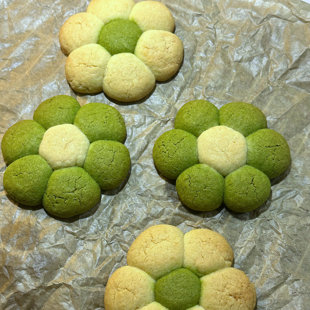 Spring Bloom Matcha Cookies