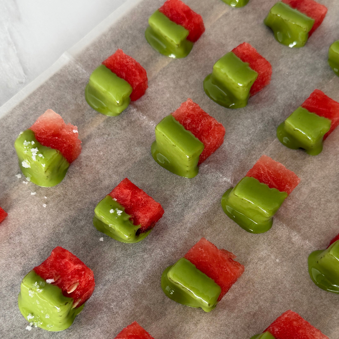 Watermelon Matcha Cubes